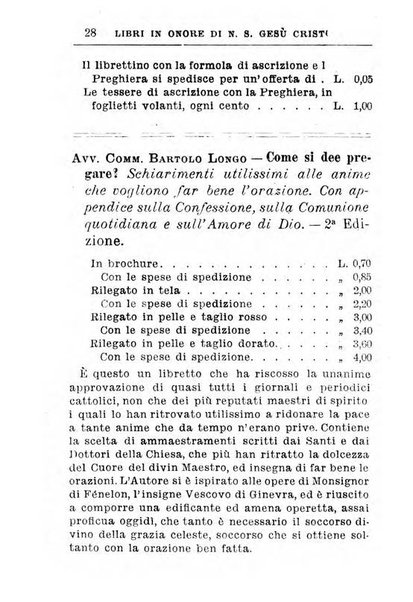 Calendario del Santuario di Pompei per l'anno ...