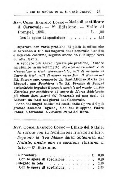 Calendario del Santuario di Pompei per l'anno ...