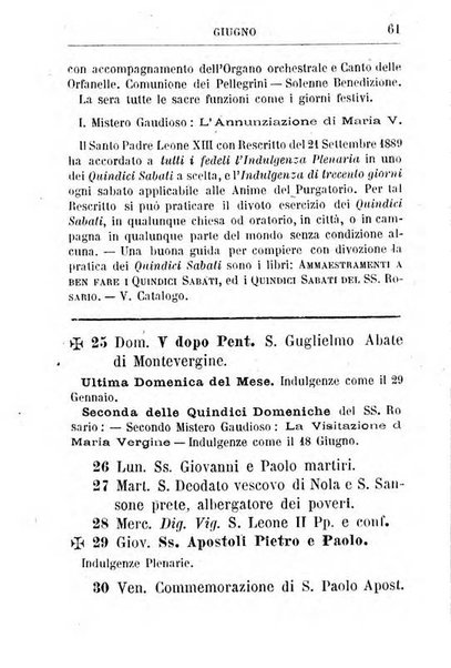 Calendario del Santuario di Pompei per l'anno ...