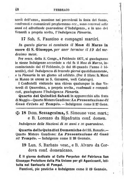 Calendario del Santuario di Pompei per l'anno ...