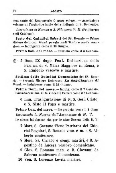 Calendario del Santuario di Pompei per l'anno ...