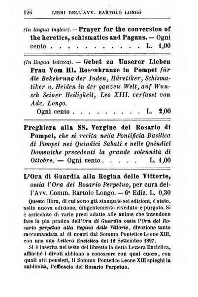 Calendario del Santuario di Pompei per l'anno ...