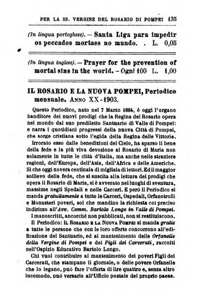 Calendario del Santuario di Pompei per l'anno ...