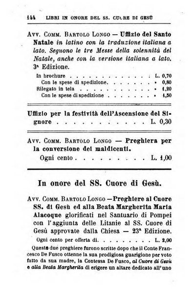 Calendario del Santuario di Pompei per l'anno ...