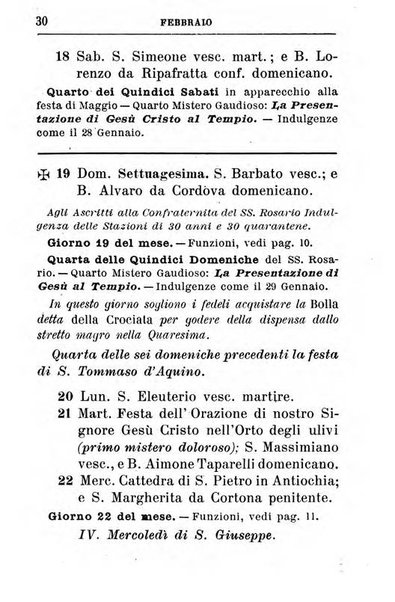 Calendario del Santuario di Pompei per l'anno ...