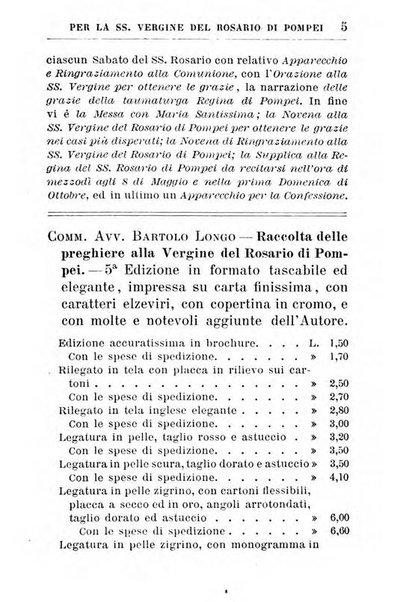 Calendario del Santuario di Pompei per l'anno ...