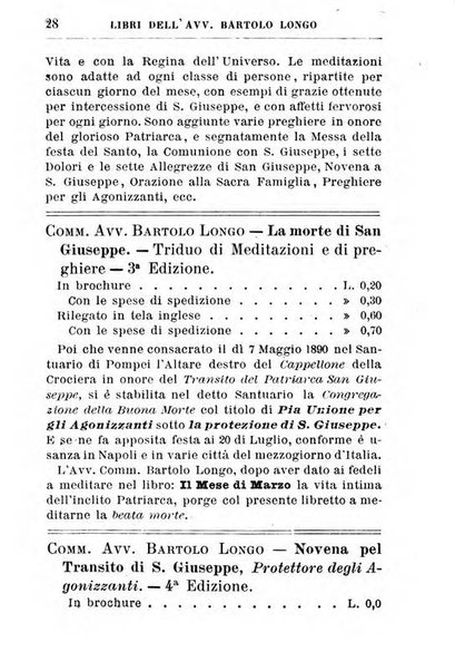 Calendario del Santuario di Pompei per l'anno ...