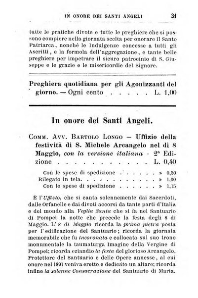 Calendario del Santuario di Pompei per l'anno ...