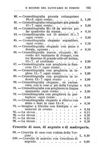 Calendario del Santuario di Pompei per l'anno ...