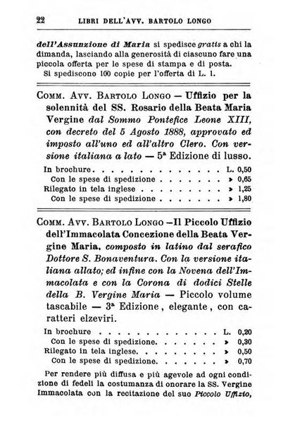 Calendario del Santuario di Pompei per l'anno ...