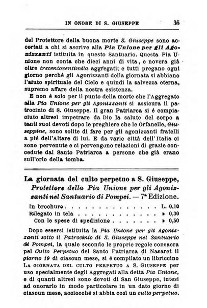 Calendario del Santuario di Pompei per l'anno ...