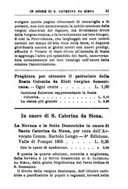 Calendario del Santuario di Pompei per l'anno ...