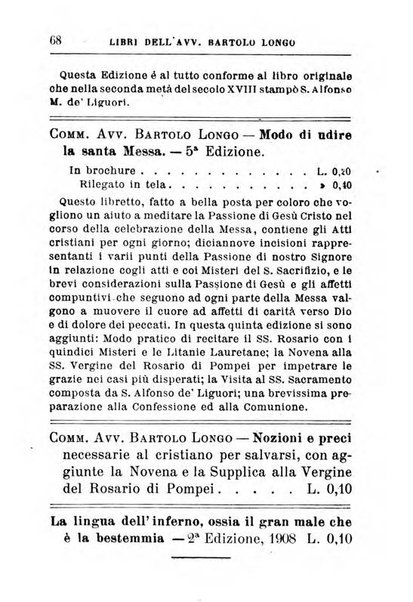 Calendario del Santuario di Pompei per l'anno ...