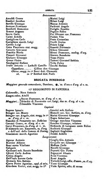 Calendario generale del Regno pel ... compilato d'ordine del Re per cura del Ministero dell'interno ...