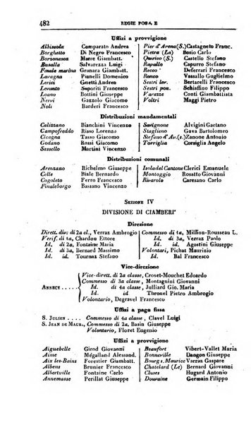 Calendario generale del Regno pel ... compilato d'ordine del Re per cura del Ministero dell'interno ...