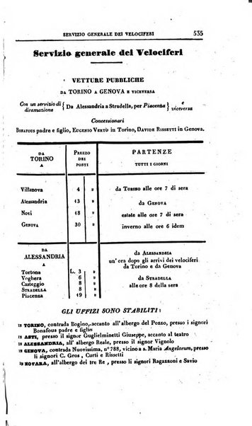 Calendario generale del Regno pel ... compilato d'ordine del Re per cura del Ministero dell'interno ...