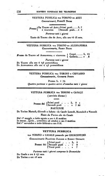 Calendario generale del Regno pel ... compilato d'ordine del Re per cura del Ministero dell'interno ...