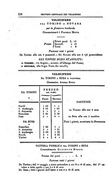 Calendario generale del Regno pel ... compilato d'ordine del Re per cura del Ministero dell'interno ...