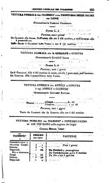 Calendario generale del Regno pel ... compilato d'ordine del Re per cura del Ministero dell'interno ...