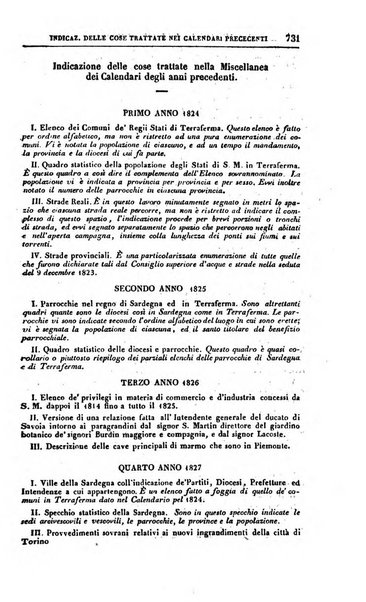 Calendario generale del Regno pel ... compilato d'ordine del Re per cura del Ministero dell'interno ...