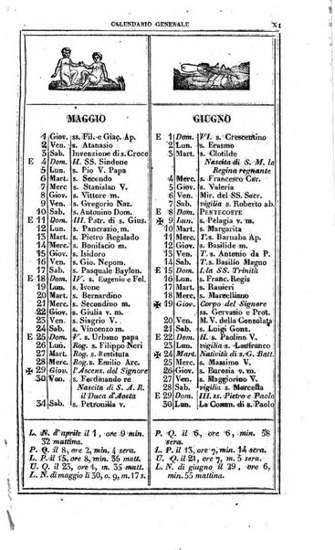 Calendario generale del Regno pel ... compilato d'ordine del Re per cura del Ministero dell'interno ...