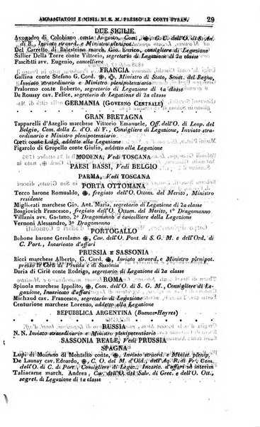 Calendario generale del Regno pel ... compilato d'ordine del Re per cura del Ministero dell'interno ...