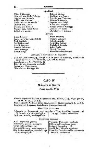 Calendario generale del Regno pel ... compilato d'ordine del Re per cura del Ministero dell'interno ...