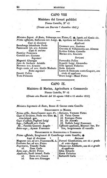 Calendario generale del Regno pel ... compilato d'ordine del Re per cura del Ministero dell'interno ...