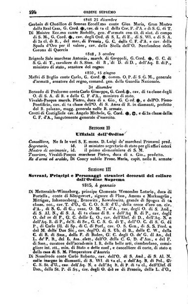 Calendario generale del Regno pel ... compilato d'ordine del Re per cura del Ministero dell'interno ...