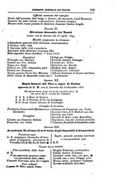 Calendario generale del Regno pel ... compilato d'ordine del Re per cura del Ministero dell'interno ...