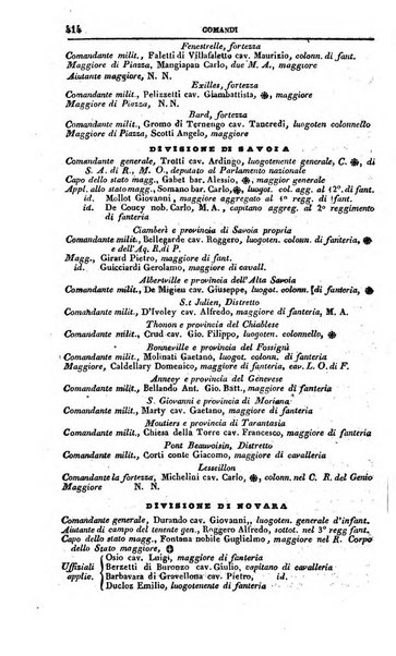 Calendario generale del Regno pel ... compilato d'ordine del Re per cura del Ministero dell'interno ...