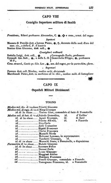 Calendario generale del Regno pel ... compilato d'ordine del Re per cura del Ministero dell'interno ...