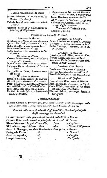 Calendario generale del Regno pel ... compilato d'ordine del Re per cura del Ministero dell'interno ...