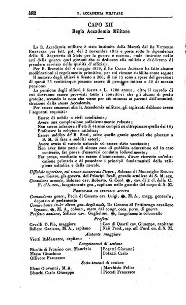 Calendario generale del Regno pel ... compilato d'ordine del Re per cura del Ministero dell'interno ...