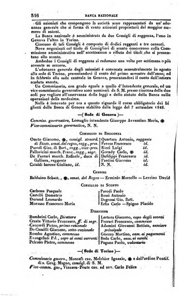 Calendario generale del Regno pel ... compilato d'ordine del Re per cura del Ministero dell'interno ...