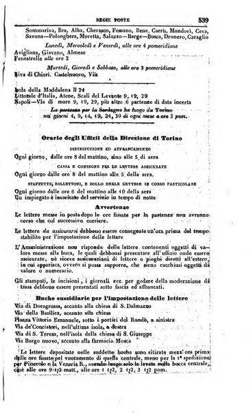 Calendario generale del Regno pel ... compilato d'ordine del Re per cura del Ministero dell'interno ...