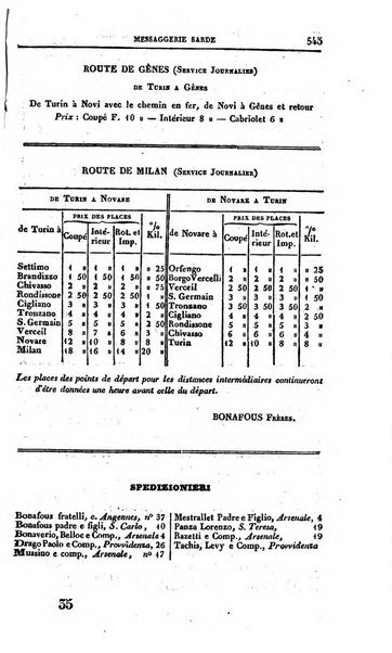 Calendario generale del Regno pel ... compilato d'ordine del Re per cura del Ministero dell'interno ...