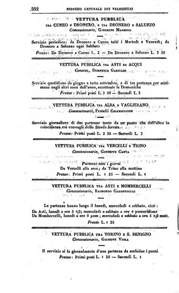 Calendario generale del Regno pel ... compilato d'ordine del Re per cura del Ministero dell'interno ...