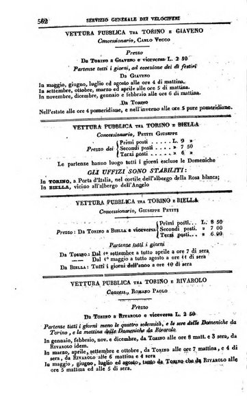 Calendario generale del Regno pel ... compilato d'ordine del Re per cura del Ministero dell'interno ...