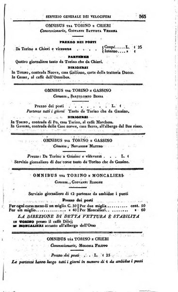 Calendario generale del Regno pel ... compilato d'ordine del Re per cura del Ministero dell'interno ...