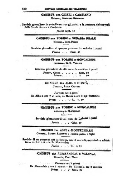 Calendario generale del Regno pel ... compilato d'ordine del Re per cura del Ministero dell'interno ...