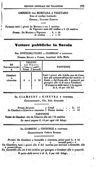 Calendario generale del Regno pel ... compilato d'ordine del Re per cura del Ministero dell'interno ...