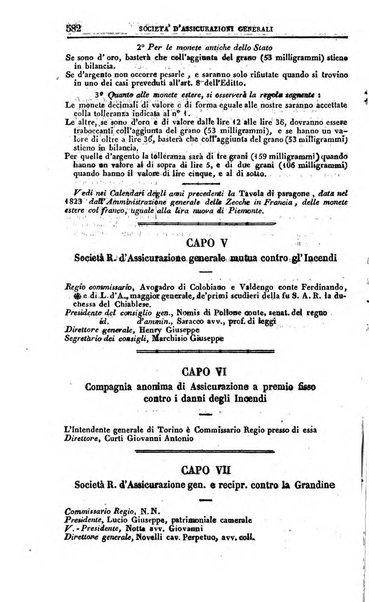 Calendario generale del Regno pel ... compilato d'ordine del Re per cura del Ministero dell'interno ...