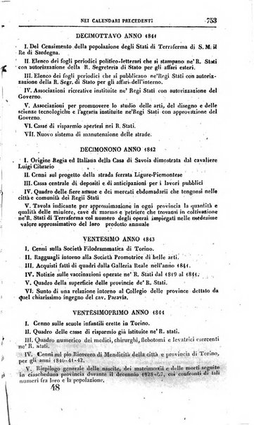 Calendario generale del Regno pel ... compilato d'ordine del Re per cura del Ministero dell'interno ...