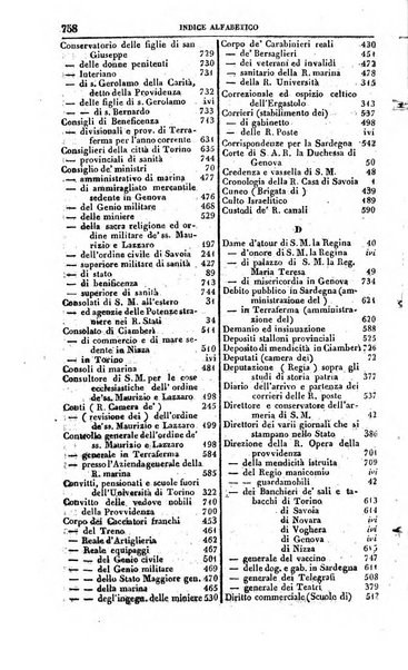 Calendario generale del Regno pel ... compilato d'ordine del Re per cura del Ministero dell'interno ...