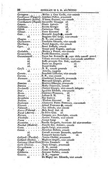 Calendario generale del Regno pel ... compilato d'ordine del Re per cura del Ministero dell'interno ...