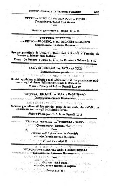 Calendario generale del Regno pel ... compilato d'ordine del Re per cura del Ministero dell'interno ...