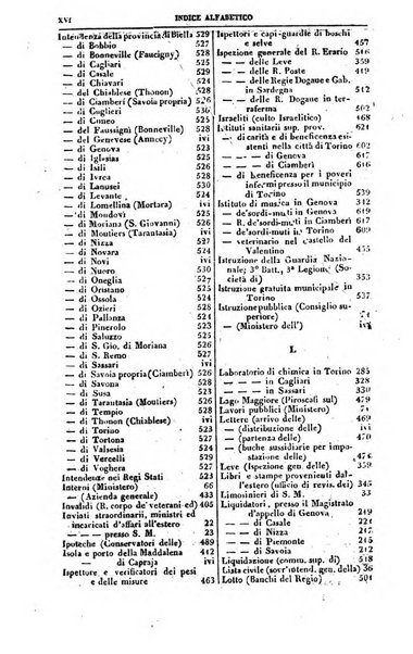 Calendario generale del Regno pel ... compilato d'ordine del Re per cura del Ministero dell'interno ...