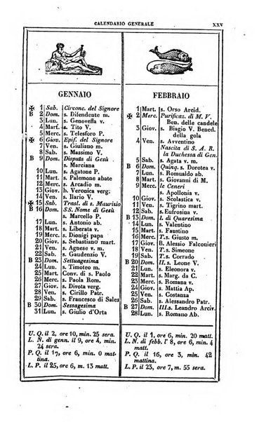 Calendario generale del Regno pel ... compilato d'ordine del Re per cura del Ministero dell'interno ...