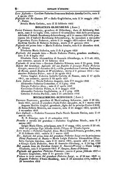 Calendario generale del Regno pel ... compilato d'ordine del Re per cura del Ministero dell'interno ...